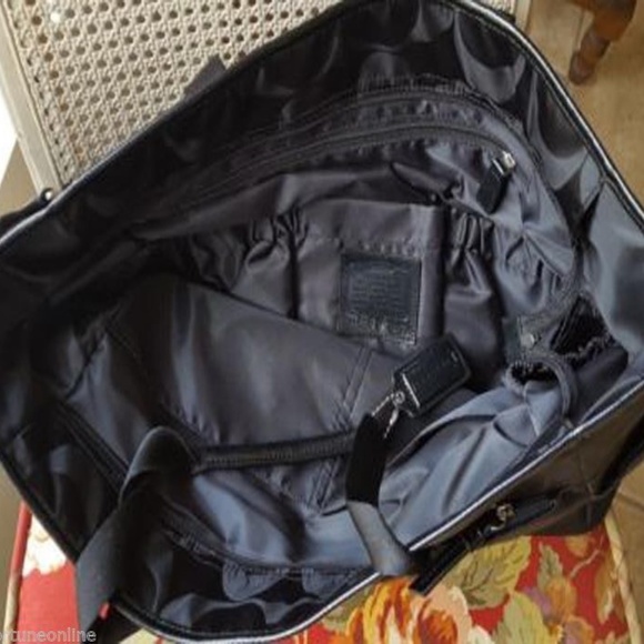 Coach Nylon Diaper Bag Computer Weekender NEW - Picture 5 of 7